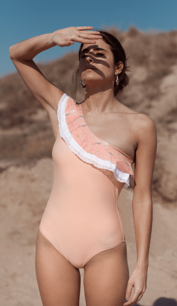 frontal mesh swimsuit